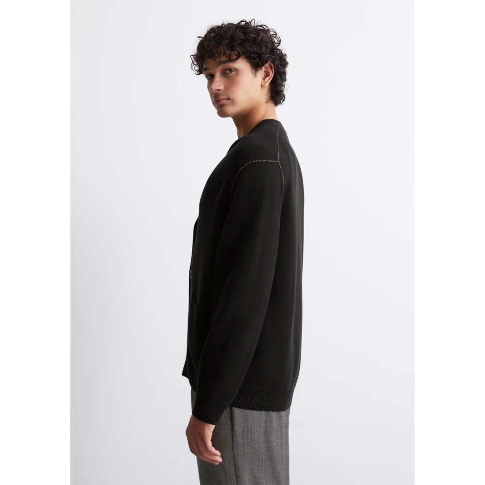 Marc O'Polo Relaxte cardigan Black Heren