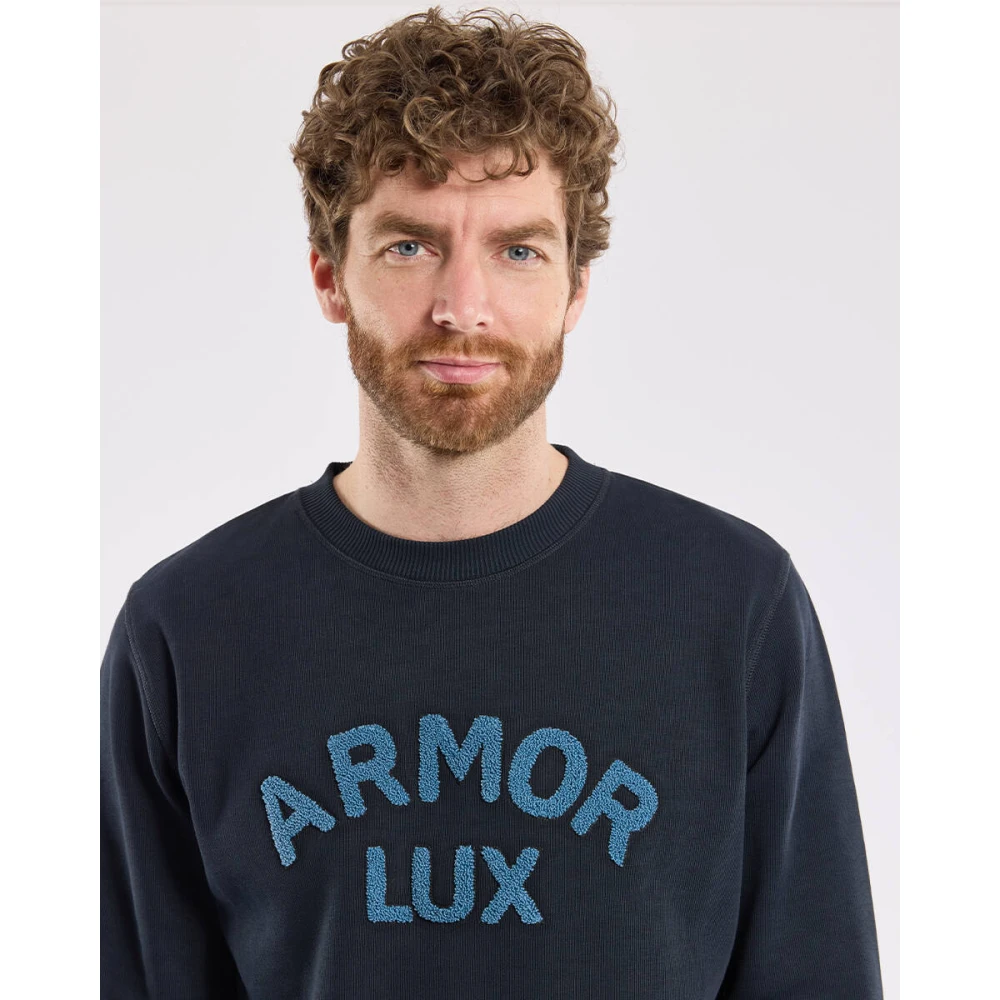 Armor-Lux Klassieke Sweatshirt in Marineblauw Blue Heren