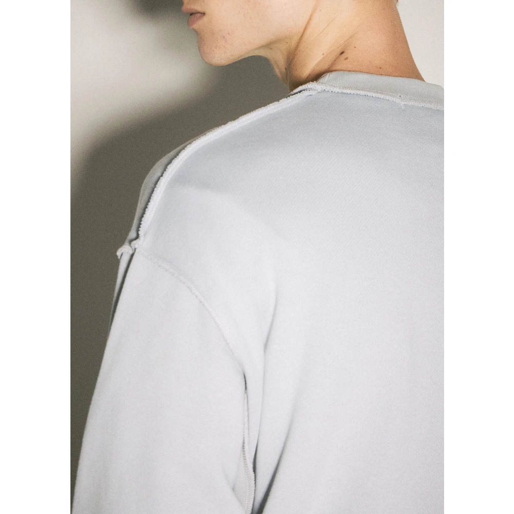 Comme des Garçons Katoenen Jersey Logo Geborduurd T-Shirt Gray Heren