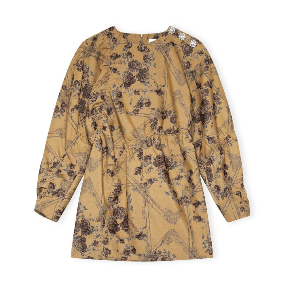 Ganni Women's Multicolor Floral Jacquard Mini Dress - Short Dresses - Xs - Dresses