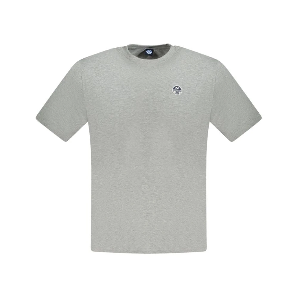 North Sails Men's Gray T-Shirts, S, Grey Cotton T-Shirt