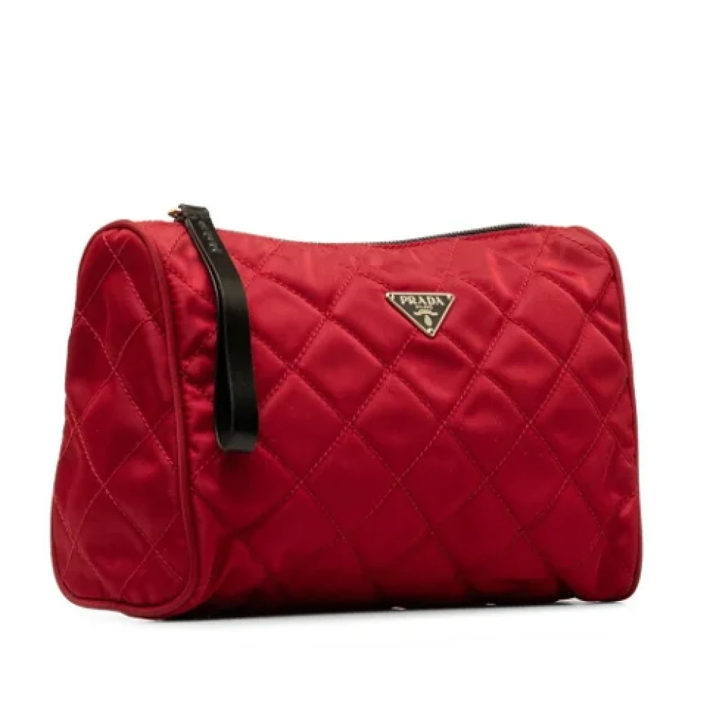 Prada Vintage Pre-owned Fabric clutches Red Dames