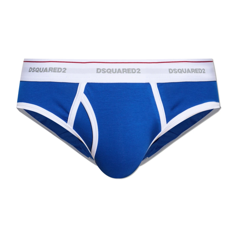 Dsquared2 Mannelijk Blauw Ondergoed Heren, 2XL, Katoen, Logo Briefs