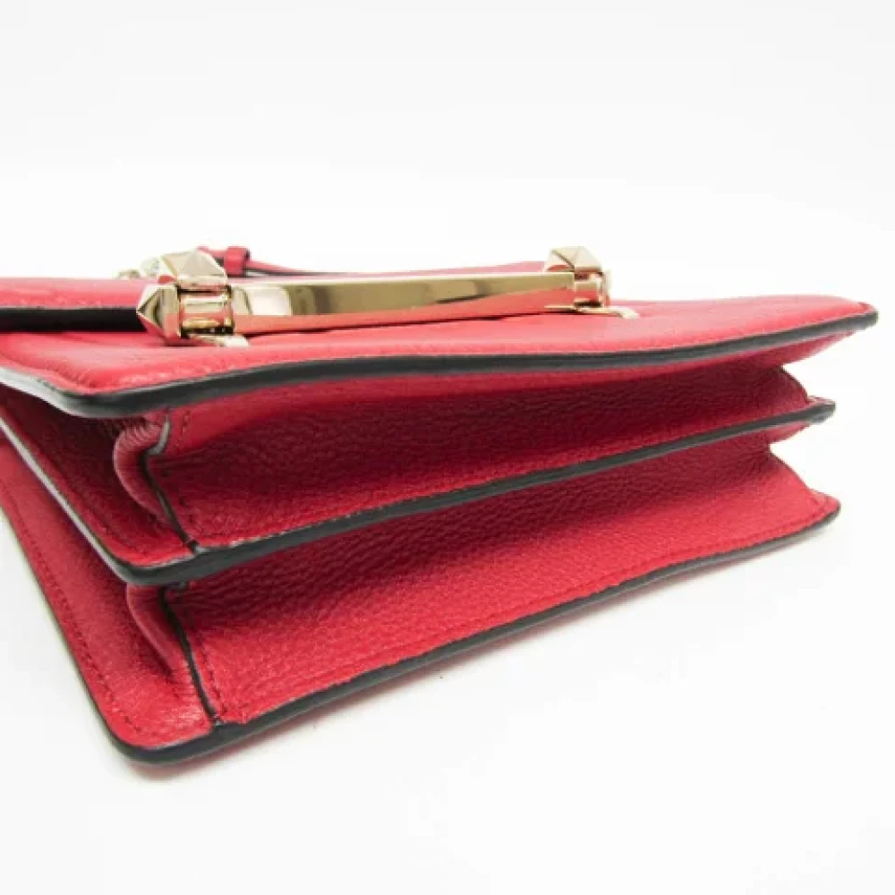 Valentino Vintage Pre-owned Leather shoulder-bags Red Dames