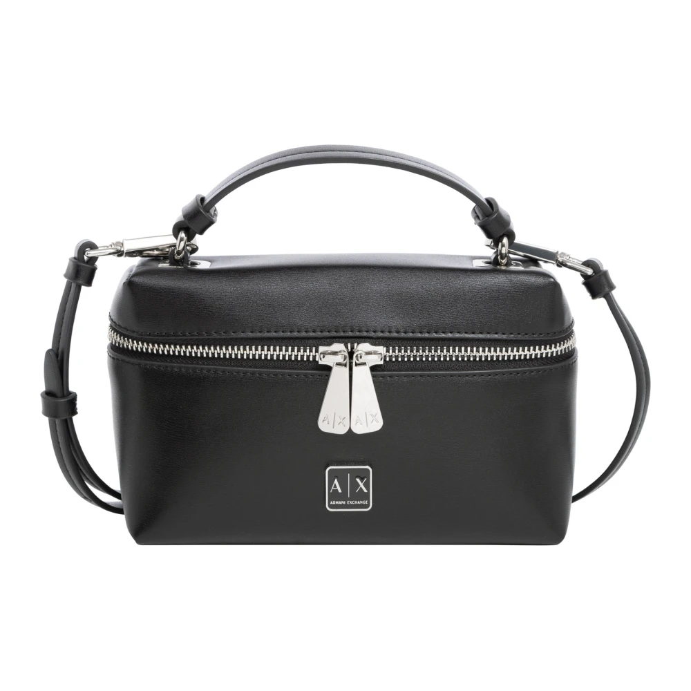 Armani Exchange Verstelbare Riem Handtas met Ritssluiting Black Dames