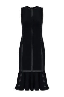 Stitching Detail Ruffled Dress