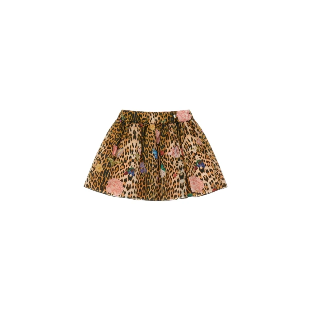 Roberto Cavalli Girls Brown Kids Skirts, 2 Y, Leopard Print Skirt Light