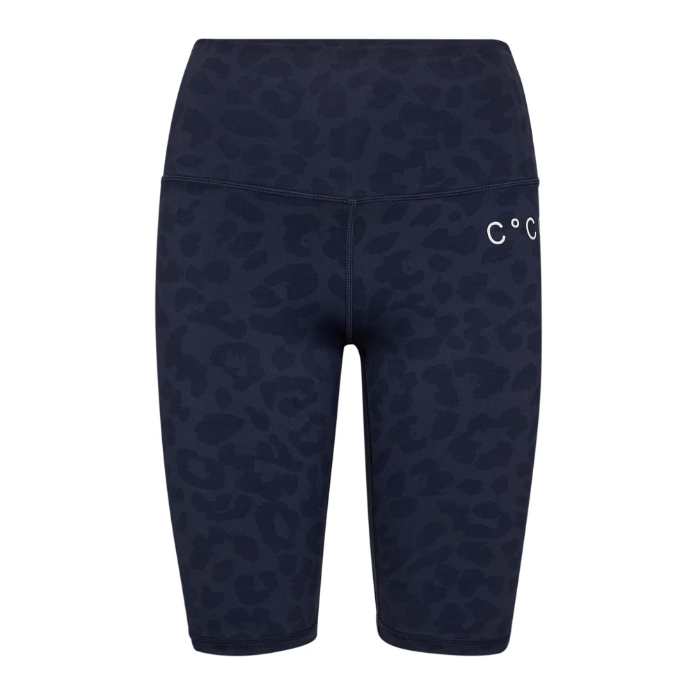 Co'Couture Luipaardprint Crop Leggings Navy Blauw Blue Dames