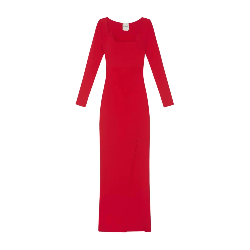 Roland Mouret Rode Maxi Jurk met Split Red Dames