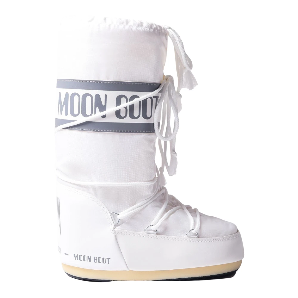 Moon Boot Icon Nylon Snow Boots - Unisex - Kids Boots - White - 27 Eu - Kids