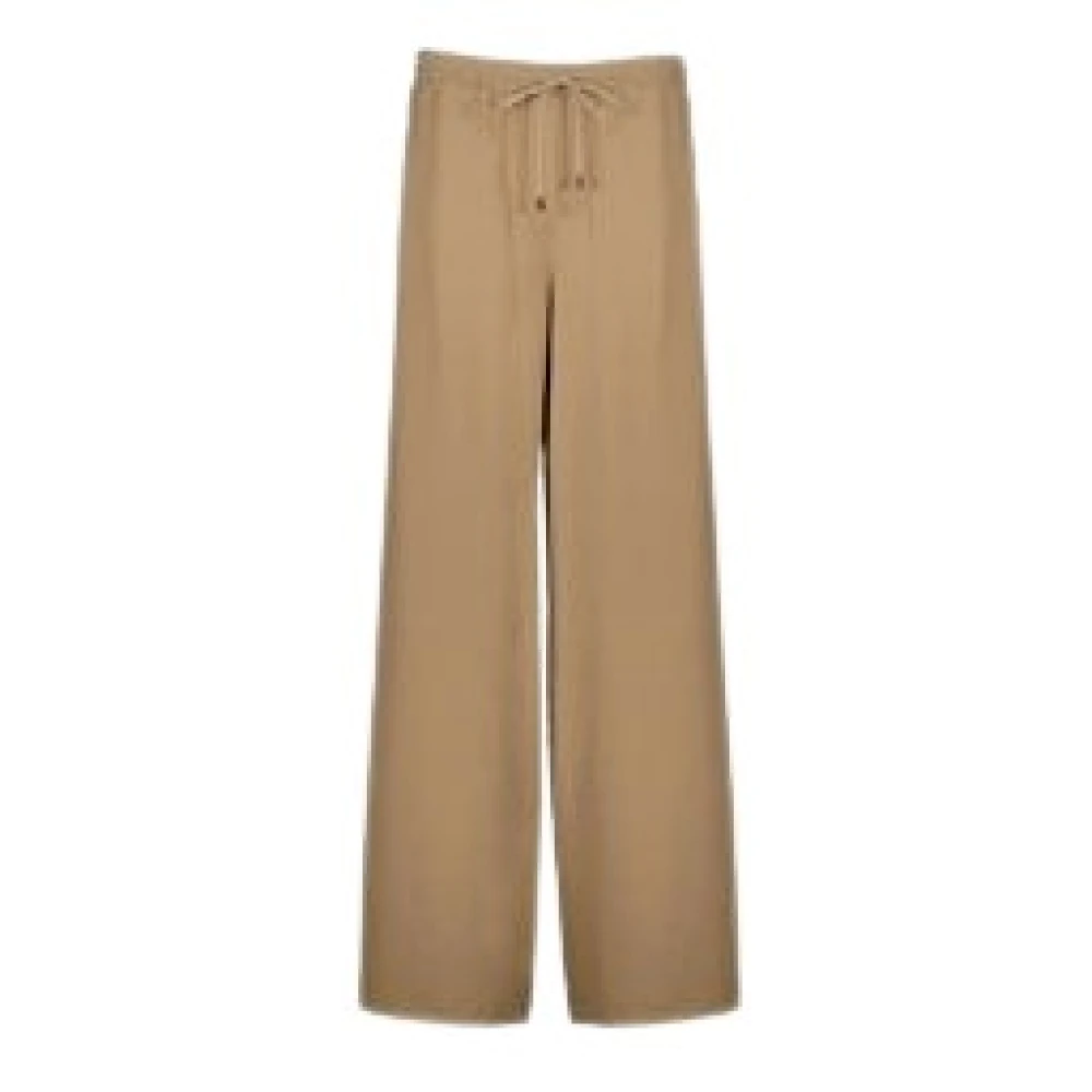 Max Mara Women's Brown Wide Trousers, 2XS, Genero Wide Trousers
