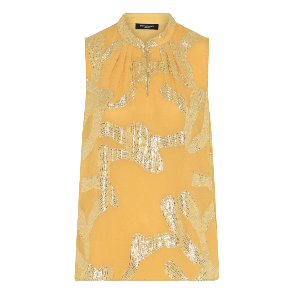Bruuns Bazaar Women's Yellow Blouses, S, Ammandrabbtracey Top