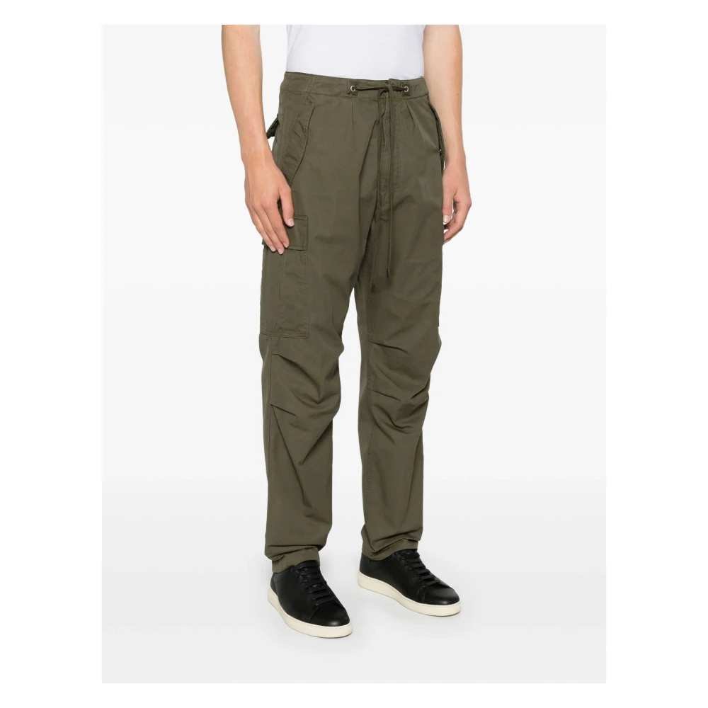 Tom Ford Cargo Broek in Enzym Katoen Twill Green Heren