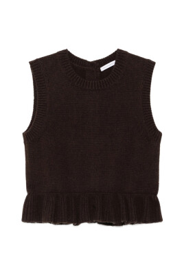 brown-cashmere-ruffled-hem-waistcoat