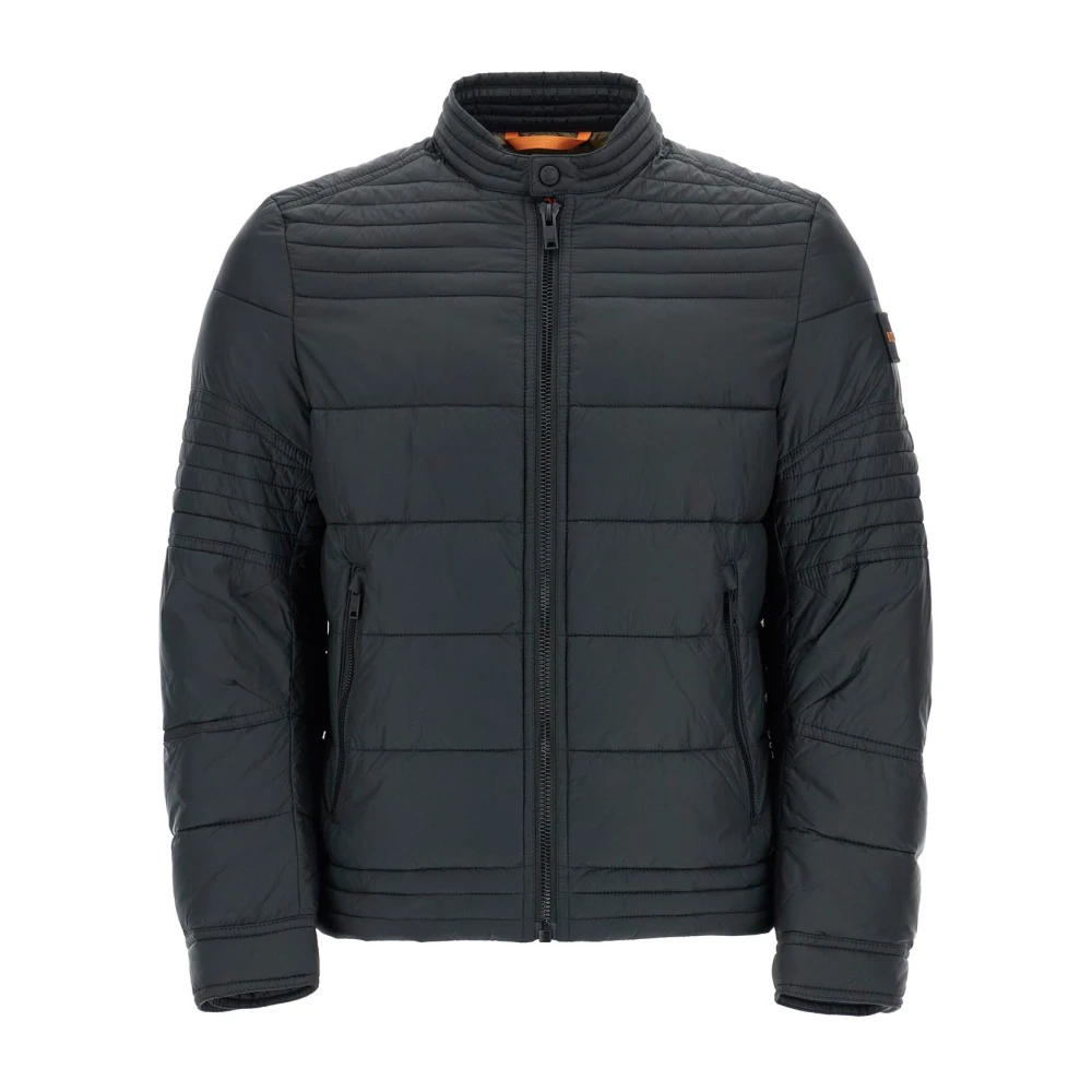 Boss High Collar Donsjas Black Heren