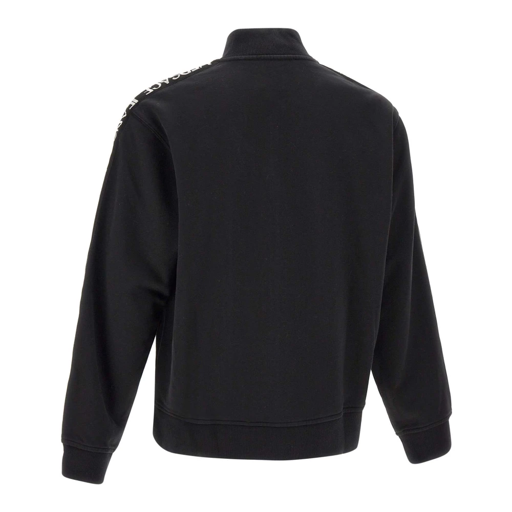 Versace Jeans Couture Zwarte Logo Tape Katoenen Sweatshirt Black Heren