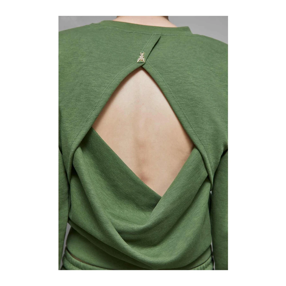 PATRIZIA PEPE Katoenen Sweatshirt Art. 8M1618J219 Green Dames