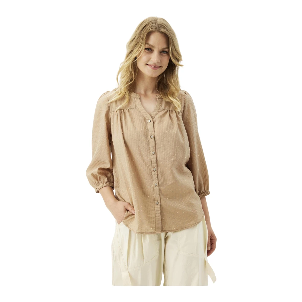 IN Front Flora Shirt Zand Blouse Beige Dames