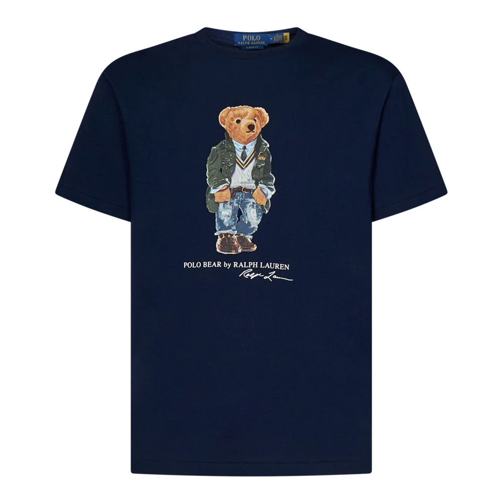 Polo Ralph Lauren Blå Polo Bear Graphic T-shirts och Polos Blue, Herr