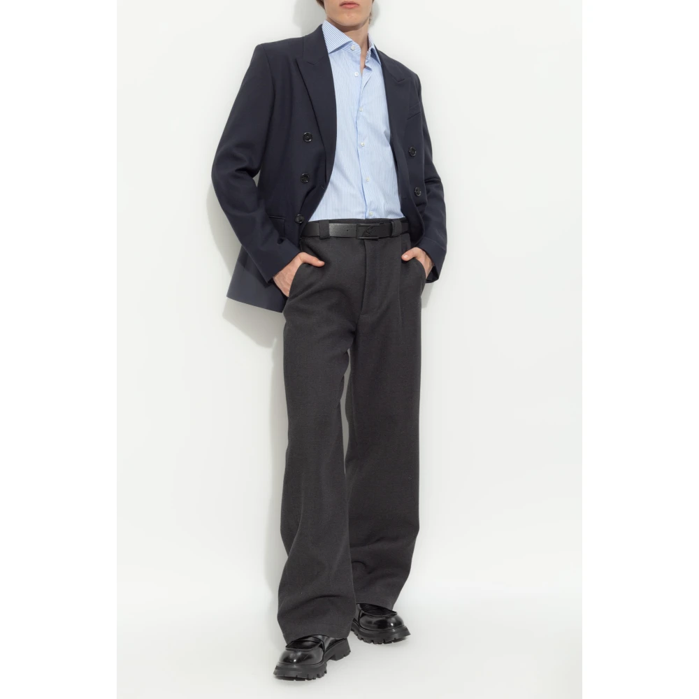Brioni Katoenen overhemd Blue Heren