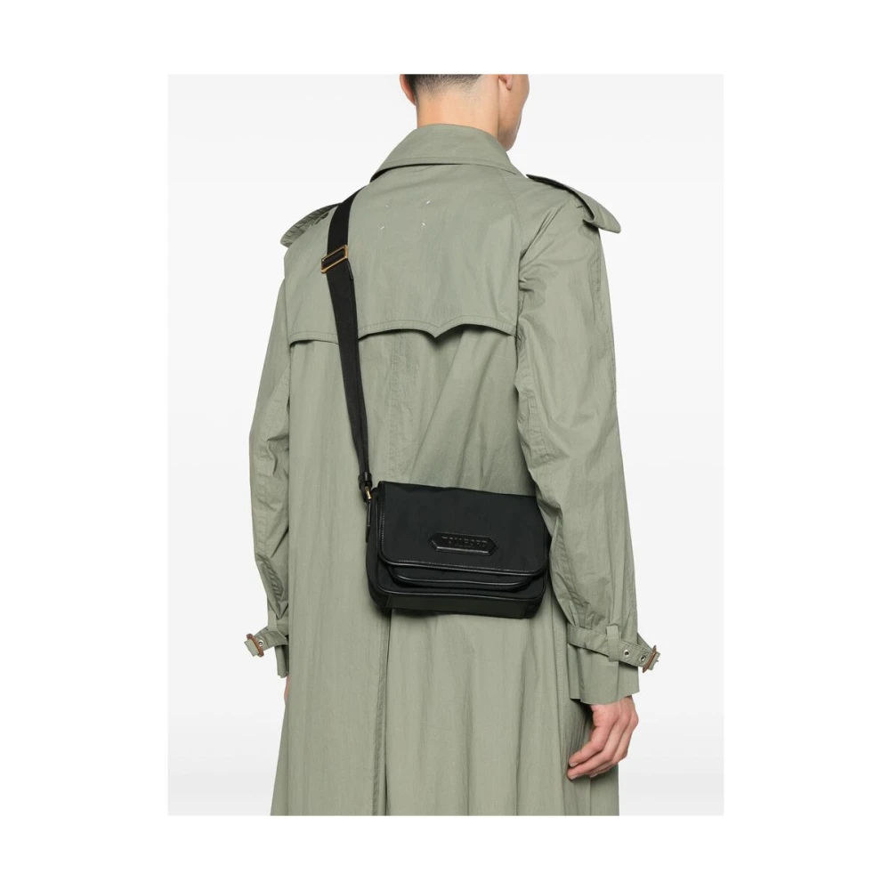 Tom Ford Zwarte Foldover Bum Bag Black Heren