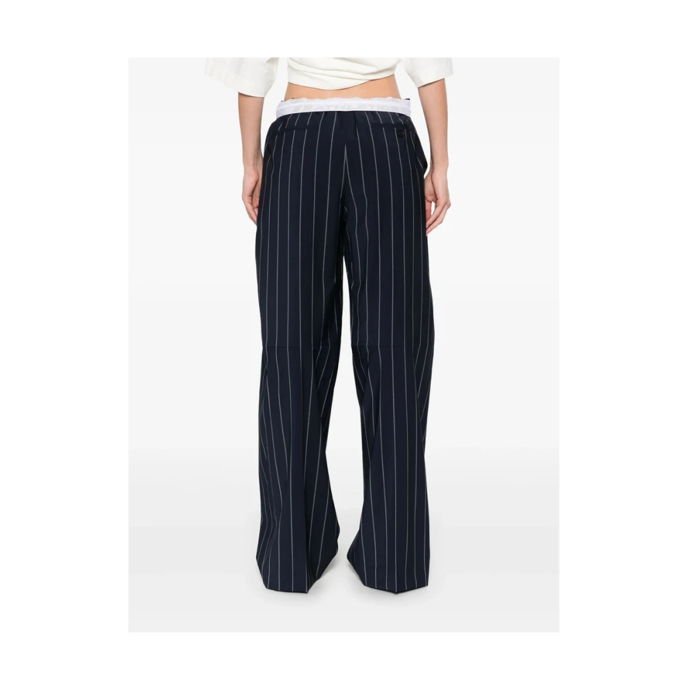 alexander wang Navy Blue Elastische Tailleband Broek Blue Dames