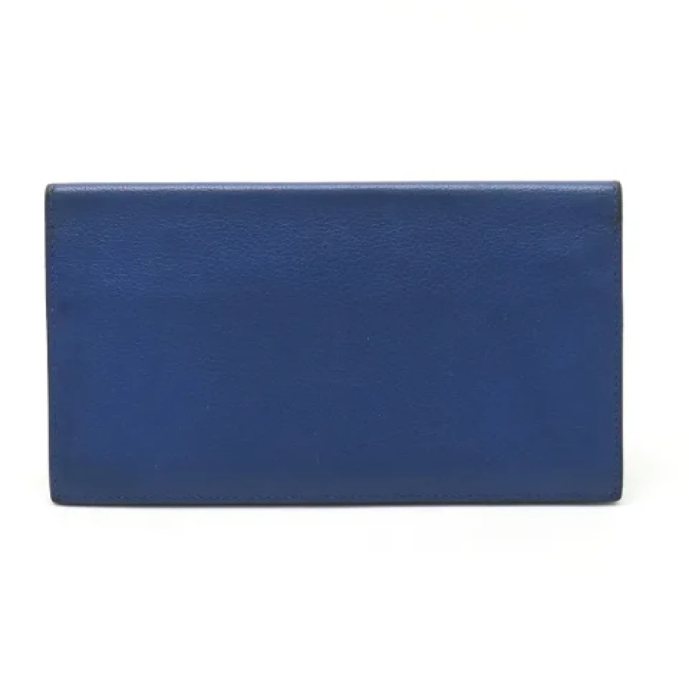 Hermès Vintage Pre-owned Leather wallets Blue Dames