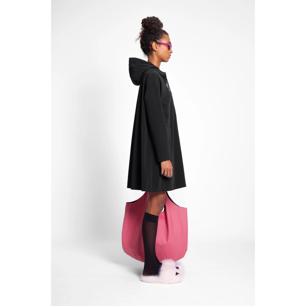 Stutterheim Lichtgewicht Matte A-Lijn Regenjas Black Dames