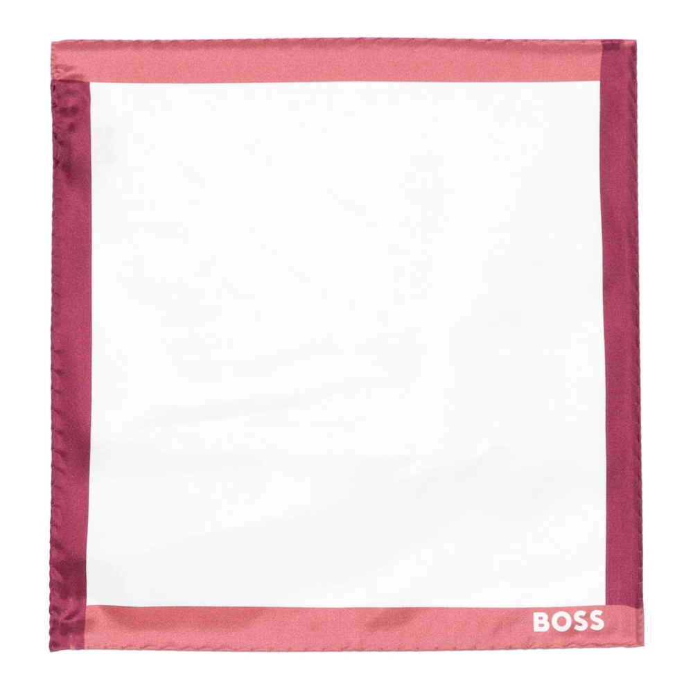 Hugo Boss Luxe Zijden Zakdoek Red Heren