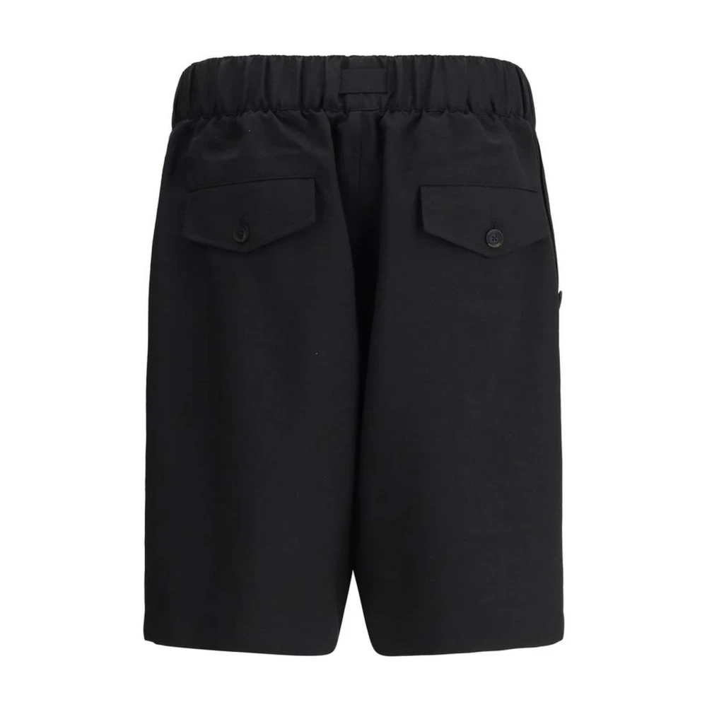Y-3 Clip-verstelbare Bermuda-shorts met sleutelhangerdetail Black Heren