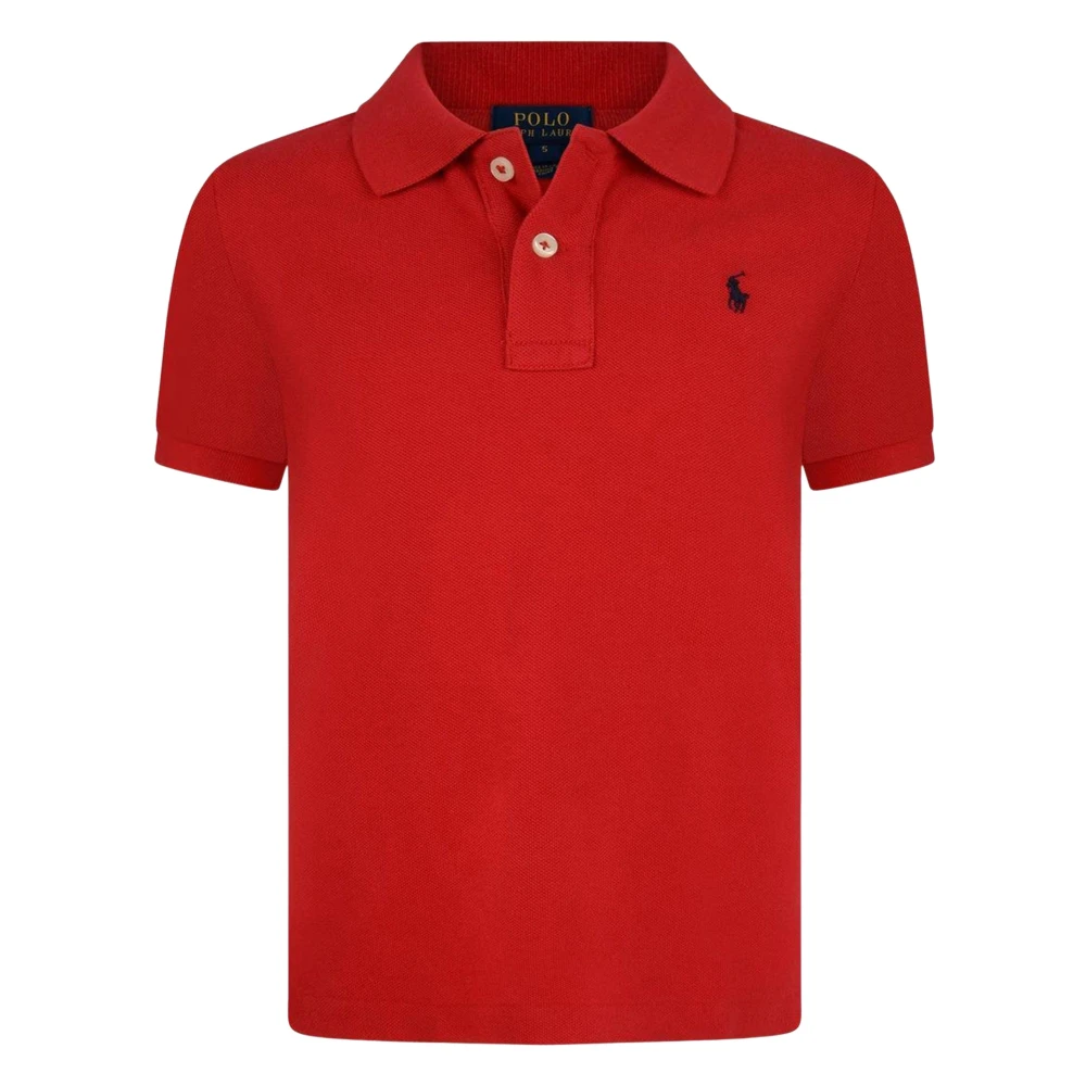 Ralph Lauren Boys Red Cotton Polo Shirt Size 6 Y