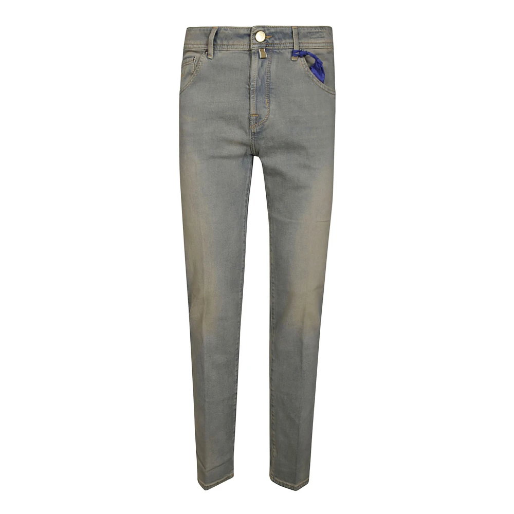 Jacob Cohën Slim Fit Broek met Vijf Zakken Blue Heren