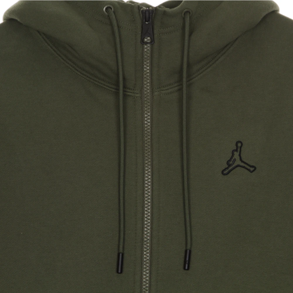 Jordan Essentials Fleece Full-zip Hoodie Olive Green Heren