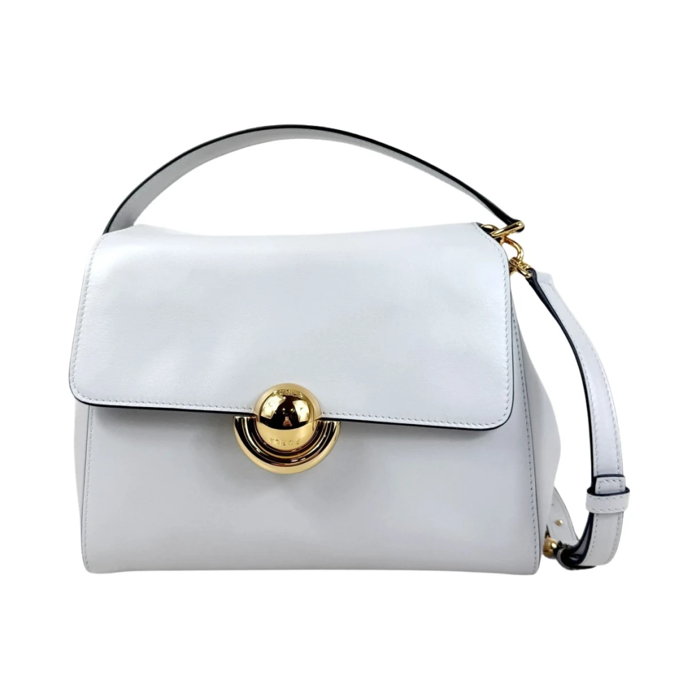 Furla Vrouw Wit Tassen Dames, One Size, Leer, Domus S Handtas