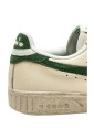 sneaker-en-daim-cire-de-style-retro-vert