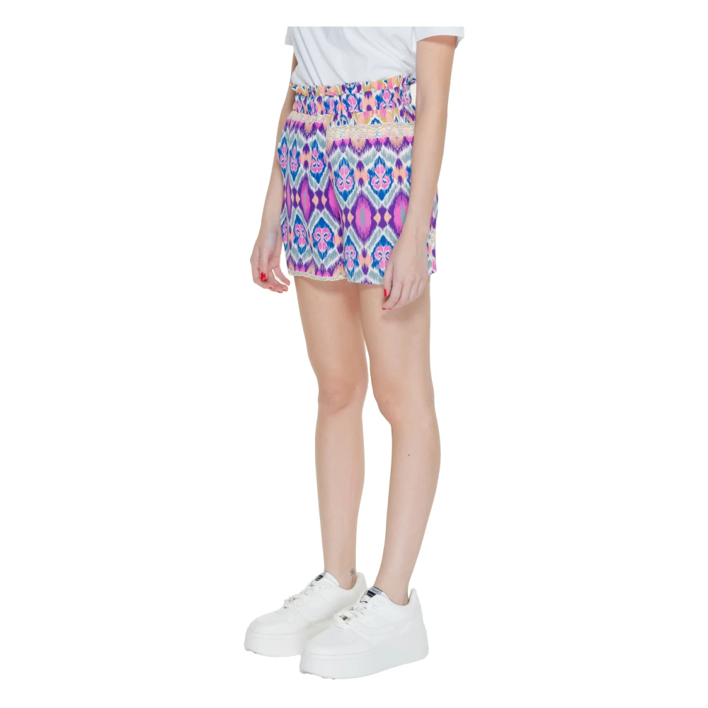 Only Polyester Shorts Lente Zomer Collectie Multicolor Dames