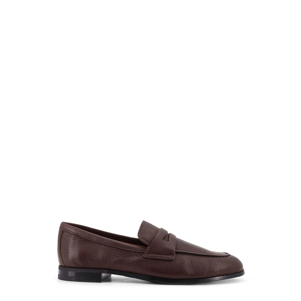 Church's Men's Brown Loafers, 6 Uk, Leather Flat Shoes With Rubber Sole