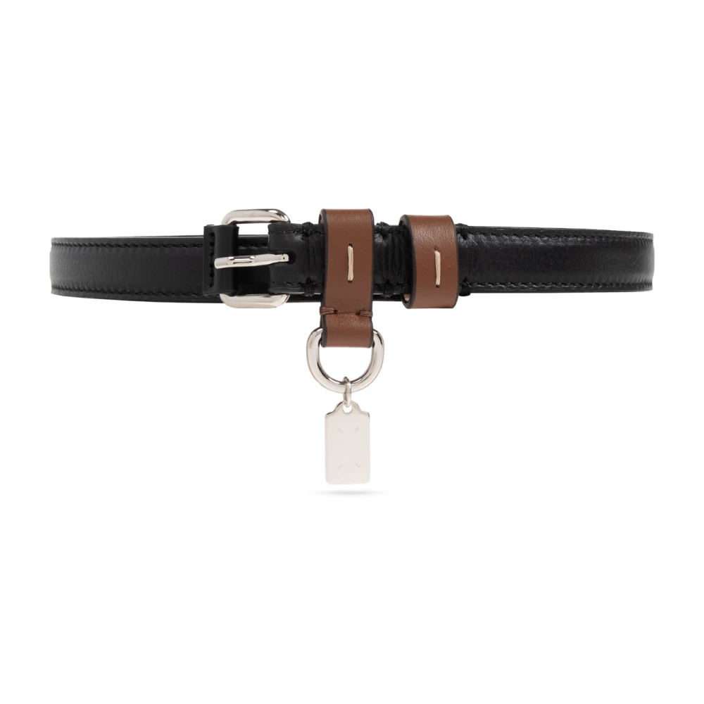 Maison Margiela Leren riem Black Heren