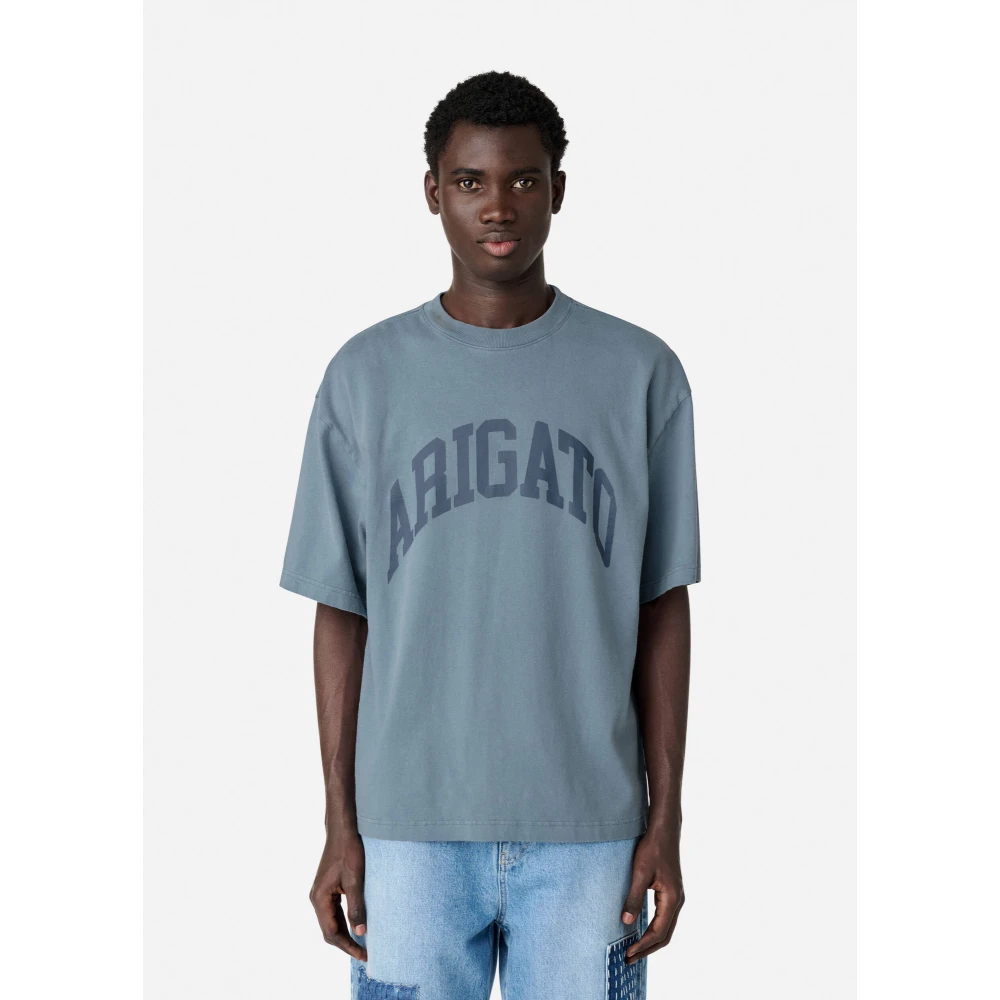 Axel Arigato Link Washed T-Shirt Blue Heren