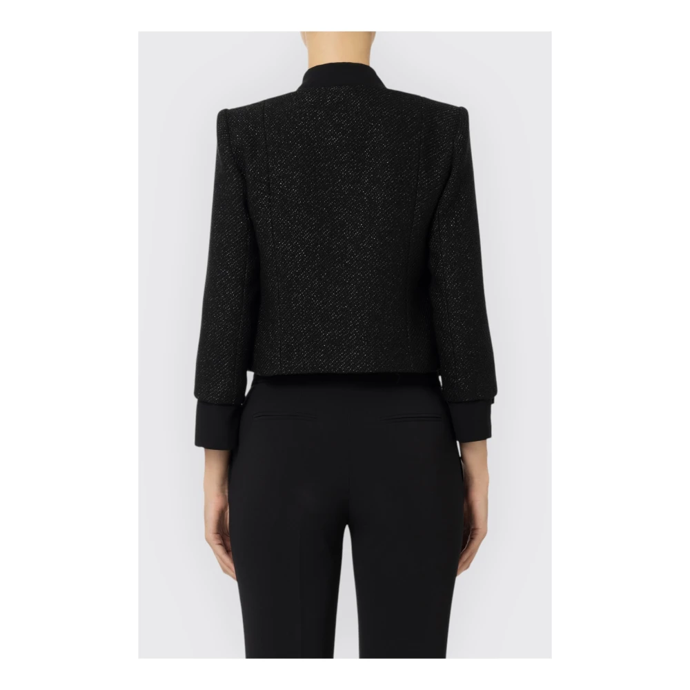 Elisabetta Franchi Stijlvolle Jassen voor Vrouwen Black Dames