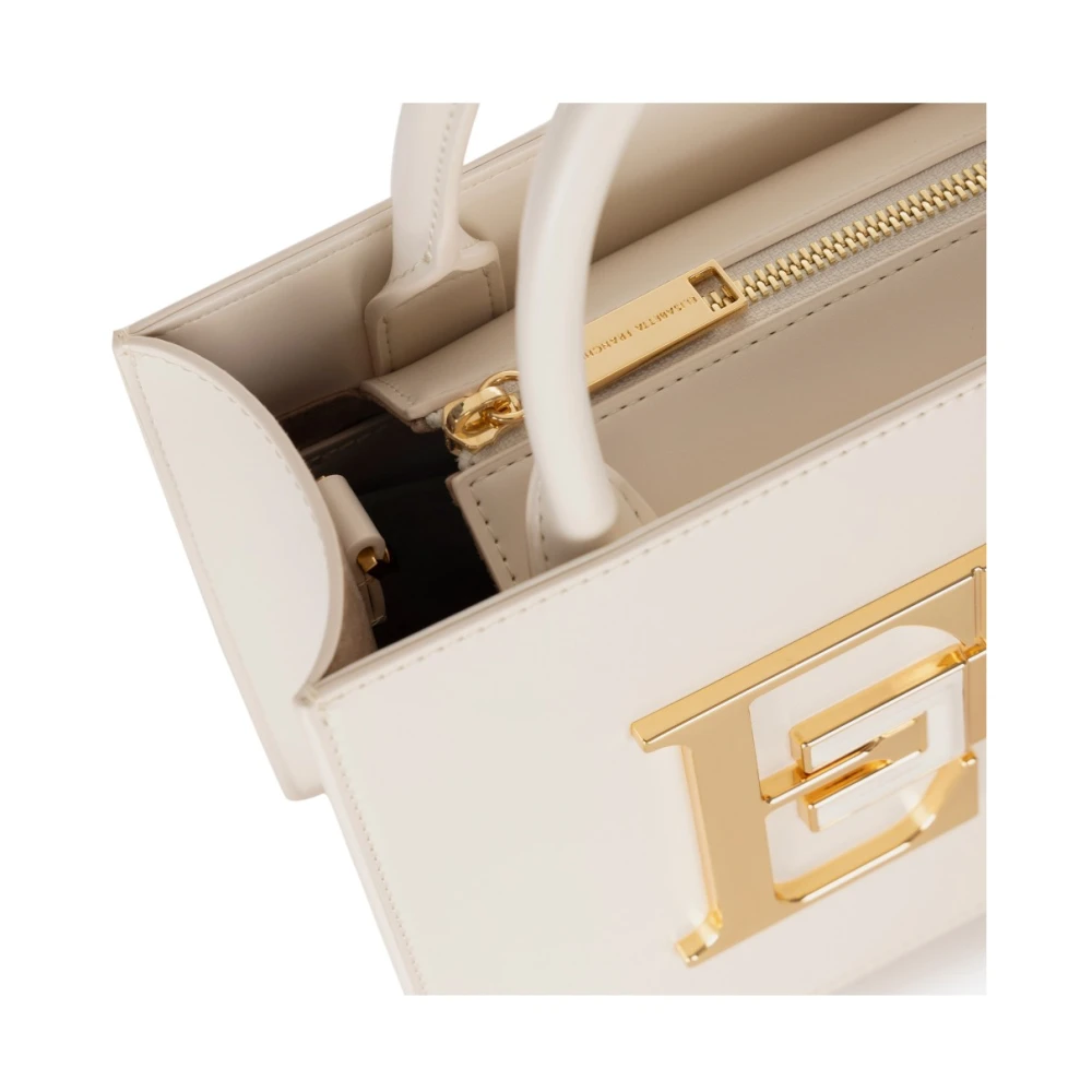 Elisabetta Franchi Stijlvolle Handtas voor Modieuze Vrouwen Beige Dames