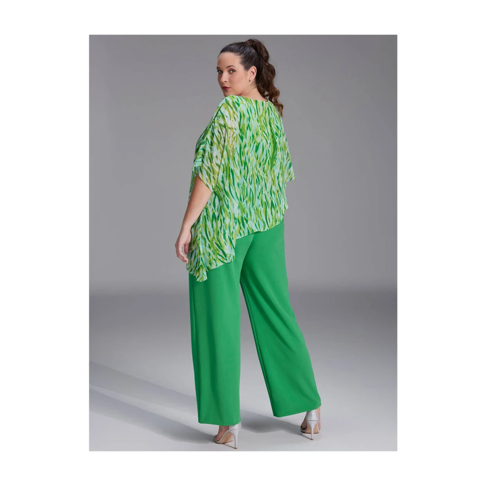 Swing Elegant Jumpsuit met Overlay Green Dames