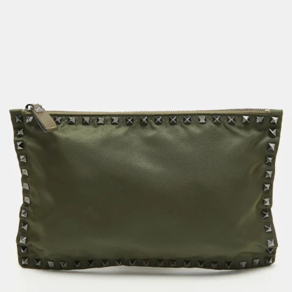 Valentino Vintage Pre-owned Nylon pouches Green Dames