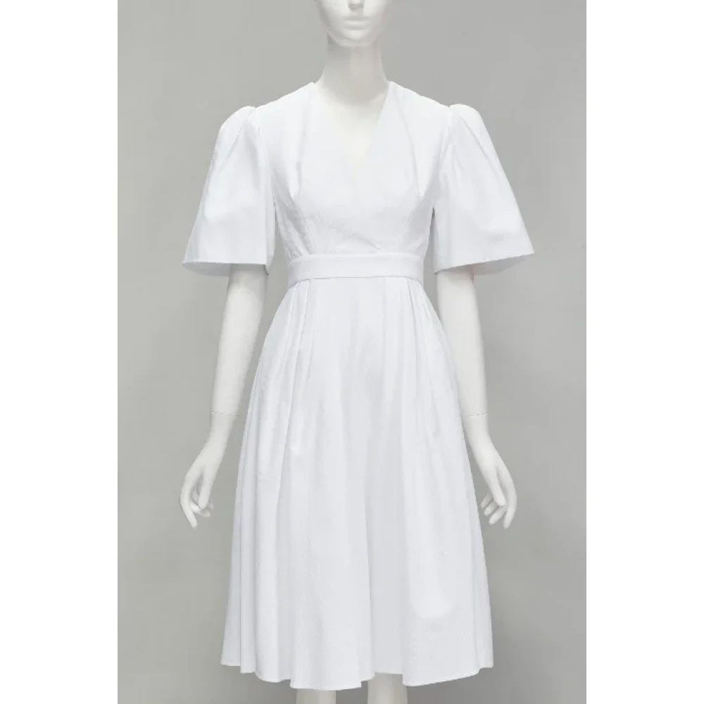Alexander McQueen Pre-owned Cotton dresses White Dames