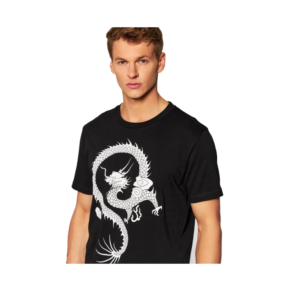 John Richmond Korte Mouw T-shirt Black Heren