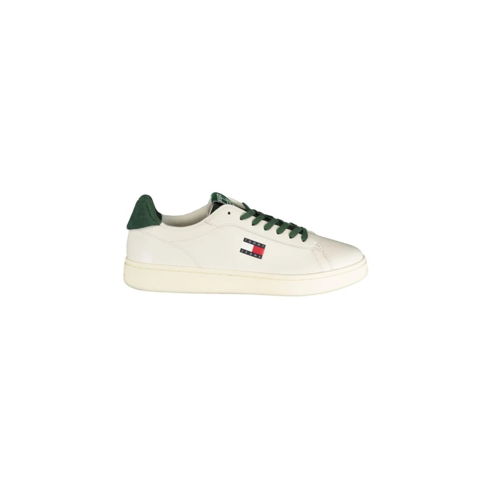 Tommy Hilfiger Men's White Sneakers, 6 Uk, Bianco Poliuretano Sneaker
