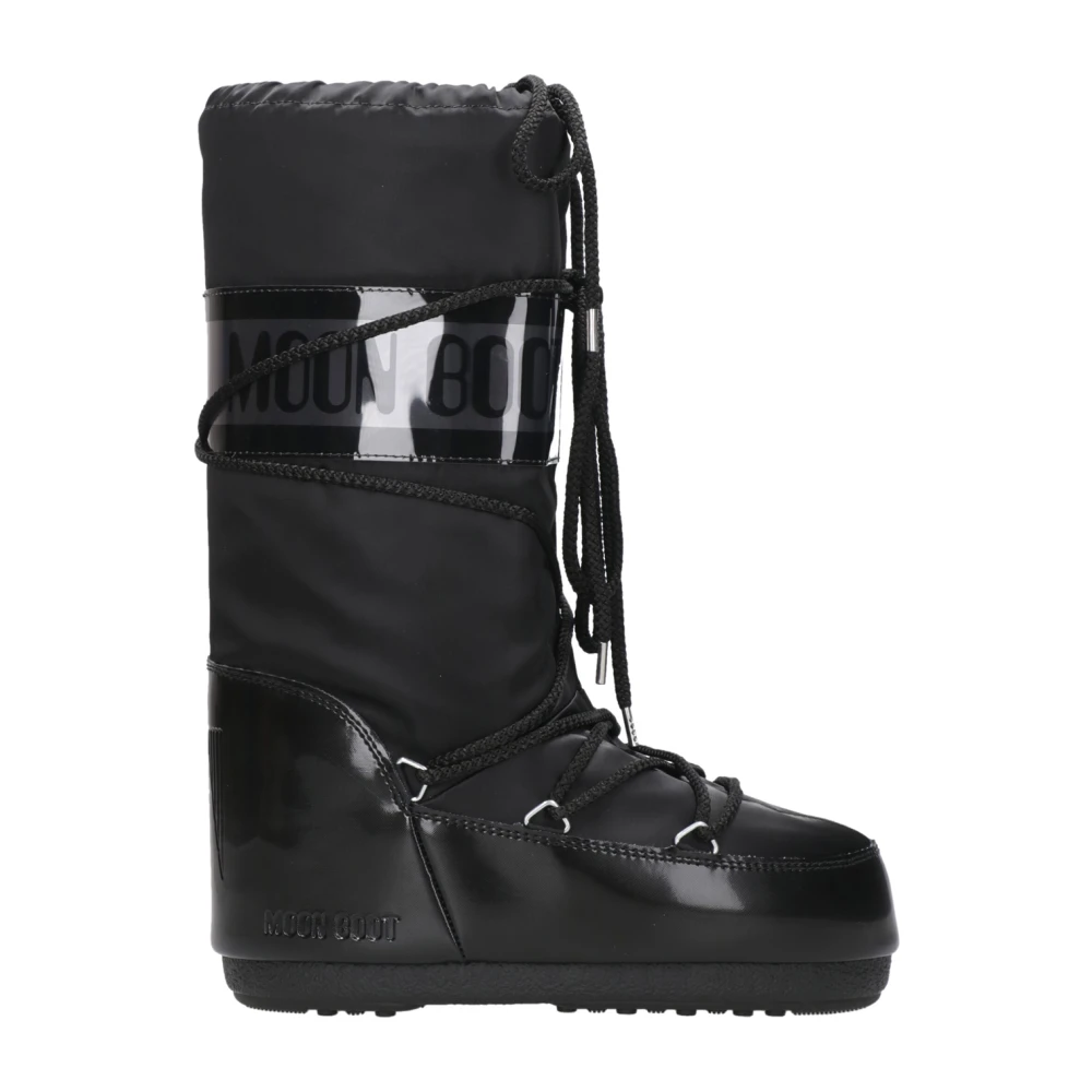 Moon Boot Svarta Vattentäta Nylon Vinterstövlar Black, Dam