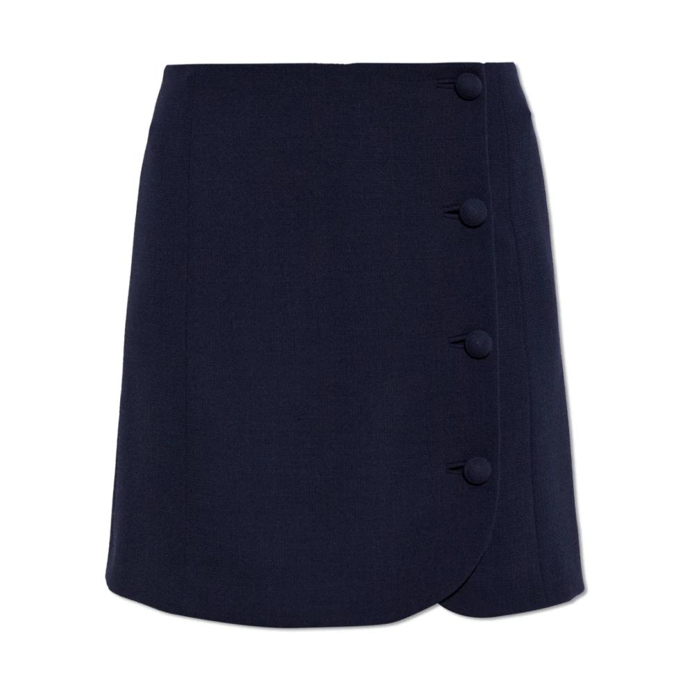 Valentino Garavani Falda De Lana Skirts Mujer Azul 2XS