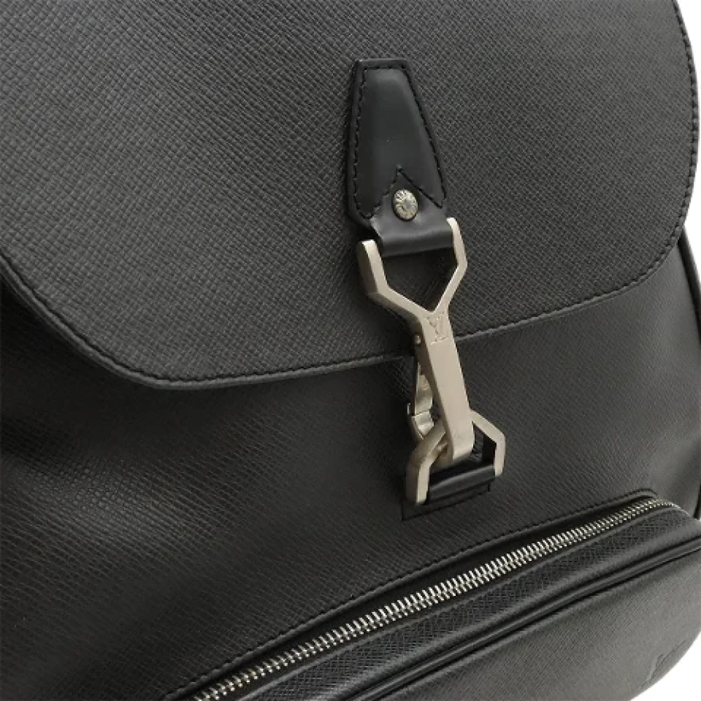 Louis Vuitton Vintage Pre-owned Leather backpacks Black Dames
