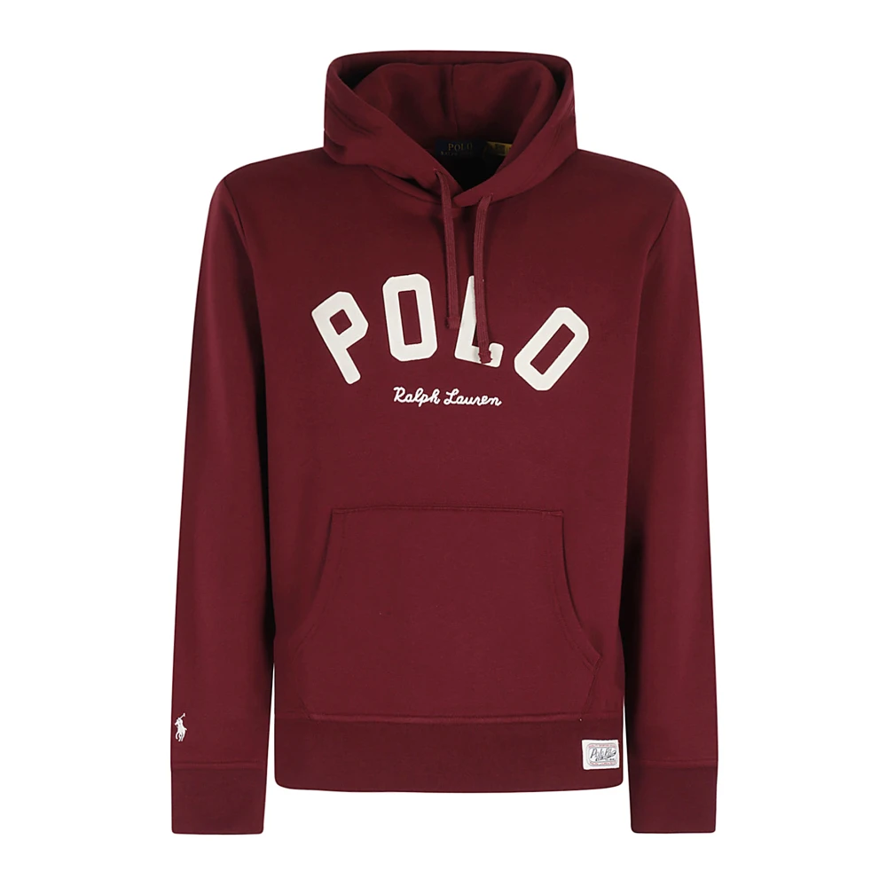 Polo Ralph Lauren Geborduurd Logo Hoodie Red Heren